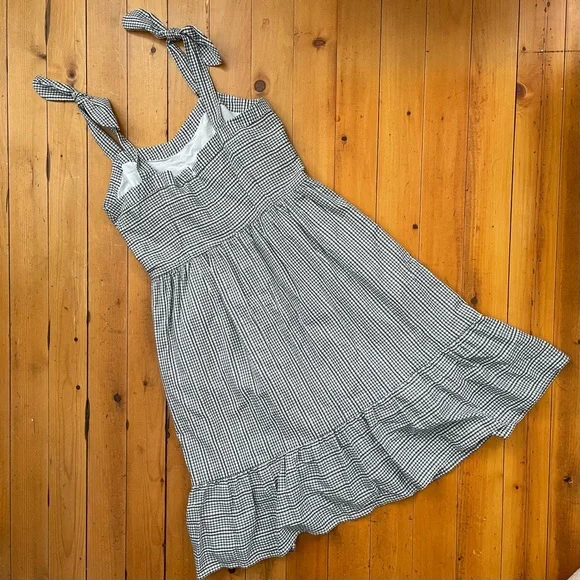 NWT Gal Meet Glam Collection Nancy Tie Strap Gingham Dress - Picture 8 of 10